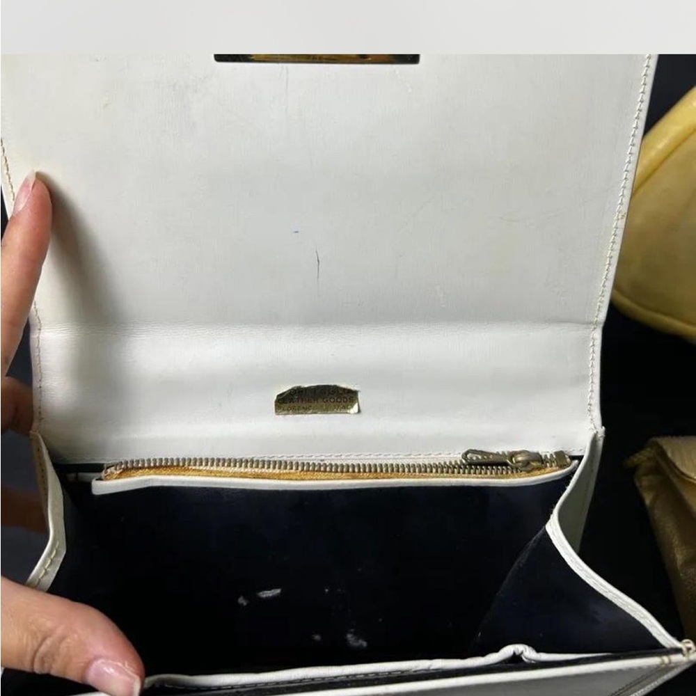 Vintage Misuri Kelly Del Taglia cream leather handbag - Picture 7 of 8